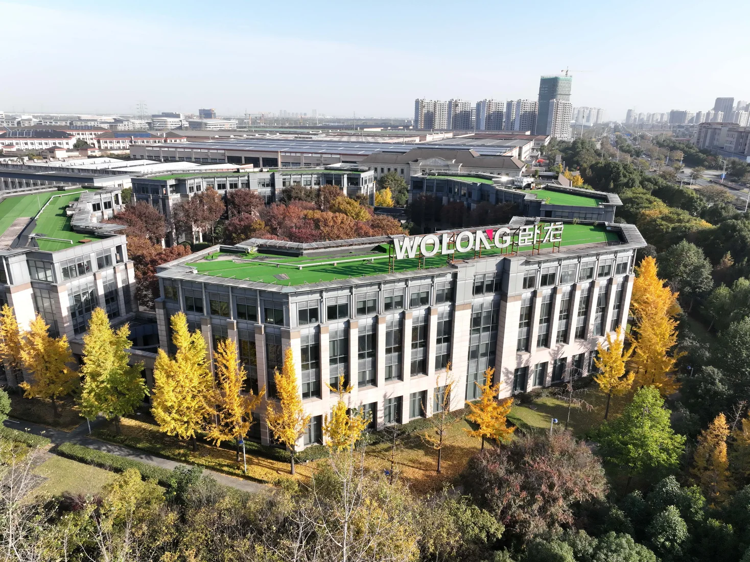 Aerial view of the Wolong campus in Shangyu