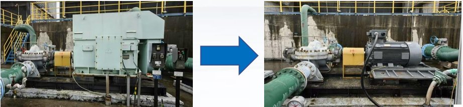 Before-and-after comparison of the pump-system energy-saving retrofit