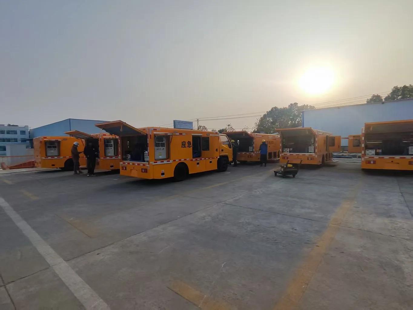 Fleet of emergency power vehicles