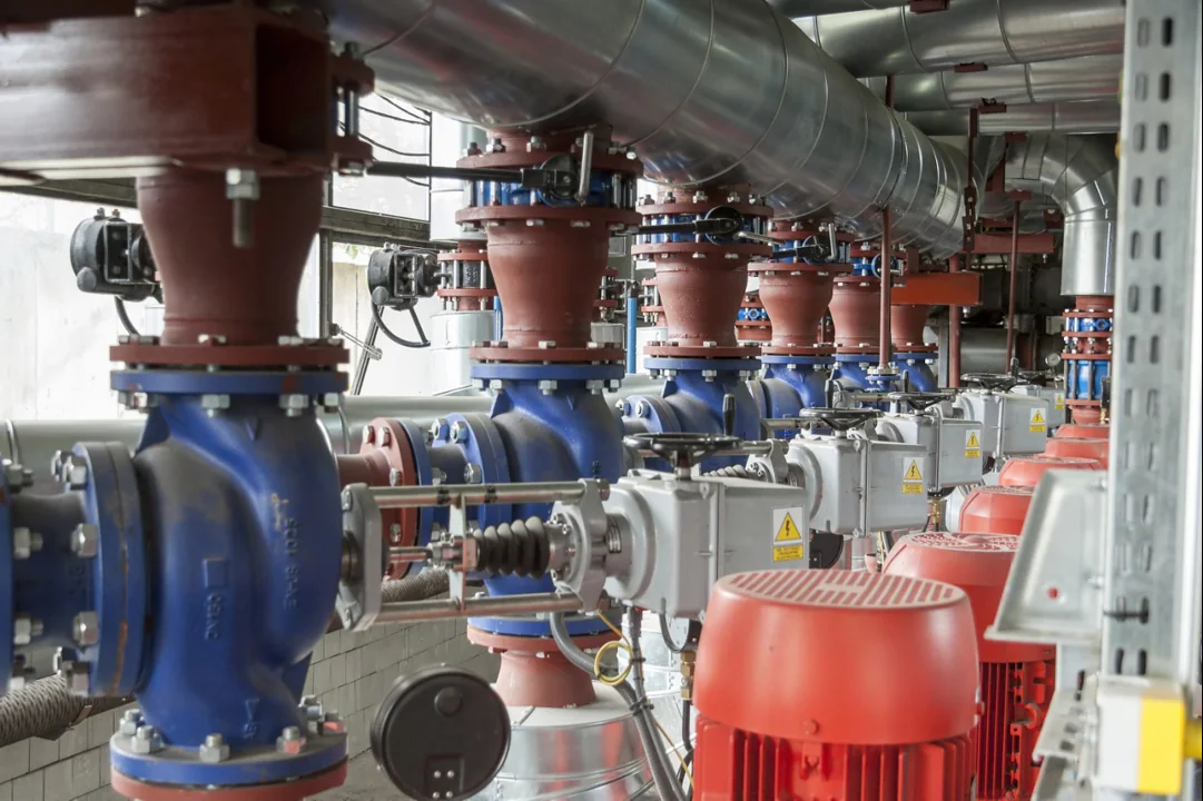 Industrial pump and valve line